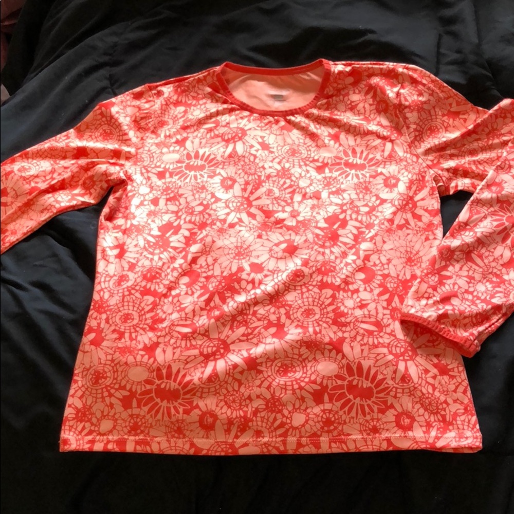 Orange work out shirt